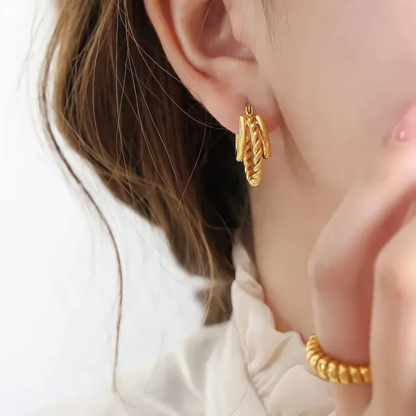 Gold_Tri_Layer_Earrings_For_Women